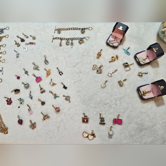 Juicy Couture Limited Edition Charm Bracelet Lot 5 Removable Charms Heart Box - Picture 14 of 14